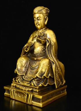 黄铜胡三太爷胡三太奶佛像铜太爷太奶人物铜像摆件家居装饰工艺品