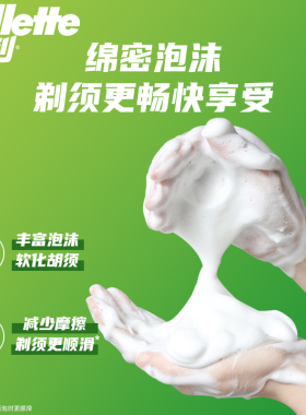 吉列清新柠檬剃须泡210g一瓶