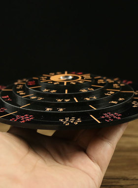 新款壬小六转盘手盘罗盘五层转动专业随身小六任小巧手工几何专业