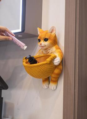 采购产品壁挂式钥匙收纳箱，可爱的猫家居装饰，高端小众家居装饰