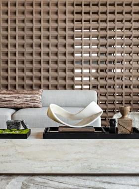 现代样板间客厅茶几装饰品售楼中心大堂桌面苔藓花器马毛托 托盘