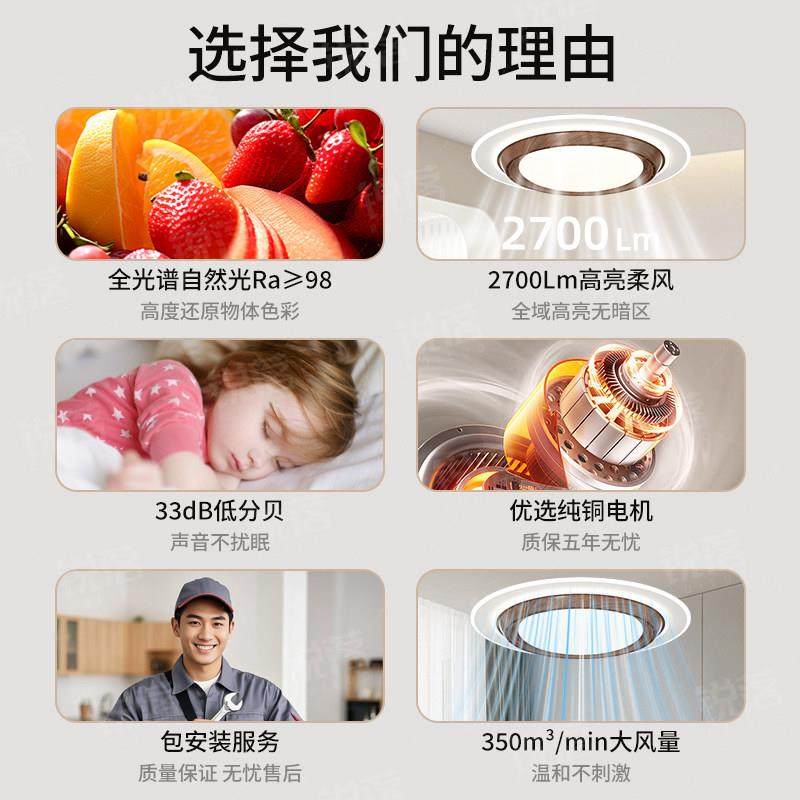 包安装无叶吊扇灯新款现代简约客厅饭厅卧室吊扇灯家用隐形扇叶灯,淘宝优惠券,粉丝福利购,淘宝优惠卷