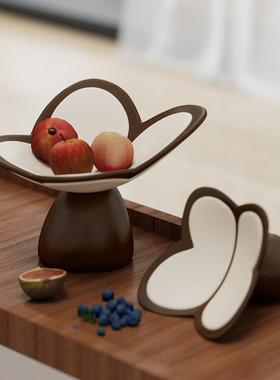 新中式蝴蝶钥匙收纳托盘摆件客厅入户门玄关家居中古风高档装饰品