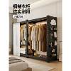 Shelf wardrobe home bedroom rental room clothing storage simple DIY floor-to-ceiling hole plate angle steel hanger