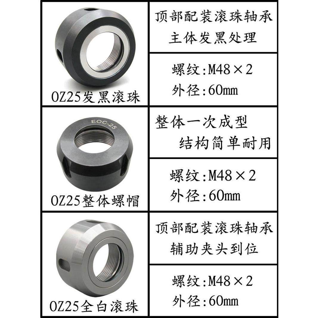 OZ-25滚珠螺帽OZ25刀柄压帽EOC-25锁紧螺母铣床快换铣夹头螺丝帽,淘宝优惠券,粉丝福利购,淘宝优惠卷