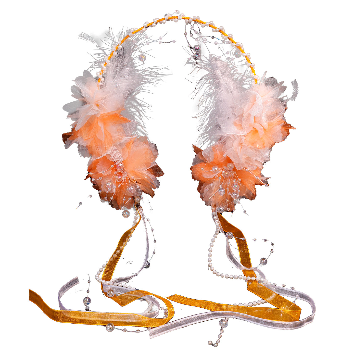 羽毛流苏发箍古风汉服发饰绢纱花朵cos欢天喜地七仙女头饰配饰品,淘宝优惠券,粉丝福利购,淘宝优惠卷