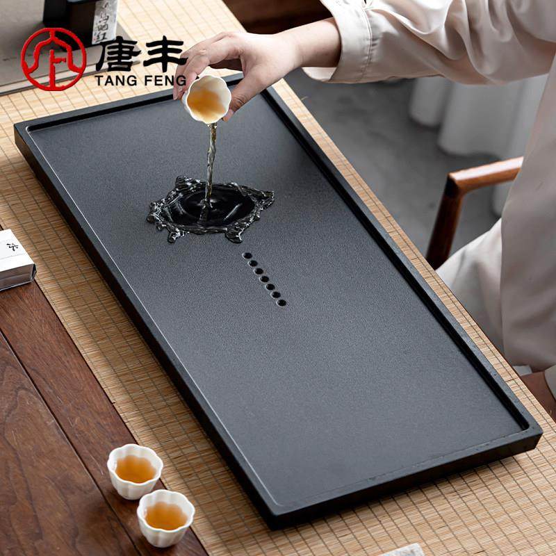 唐丰2025新款茶盘家用石板人造乌金石茶台轻奢高档单独石头干泡盘,淘宝优惠券,粉丝福利购,淘宝优惠卷
