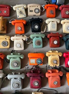 怀旧70-80年代老旧拨盘 按键 手摇电话机 饭厅 影视拍摄道具摆件