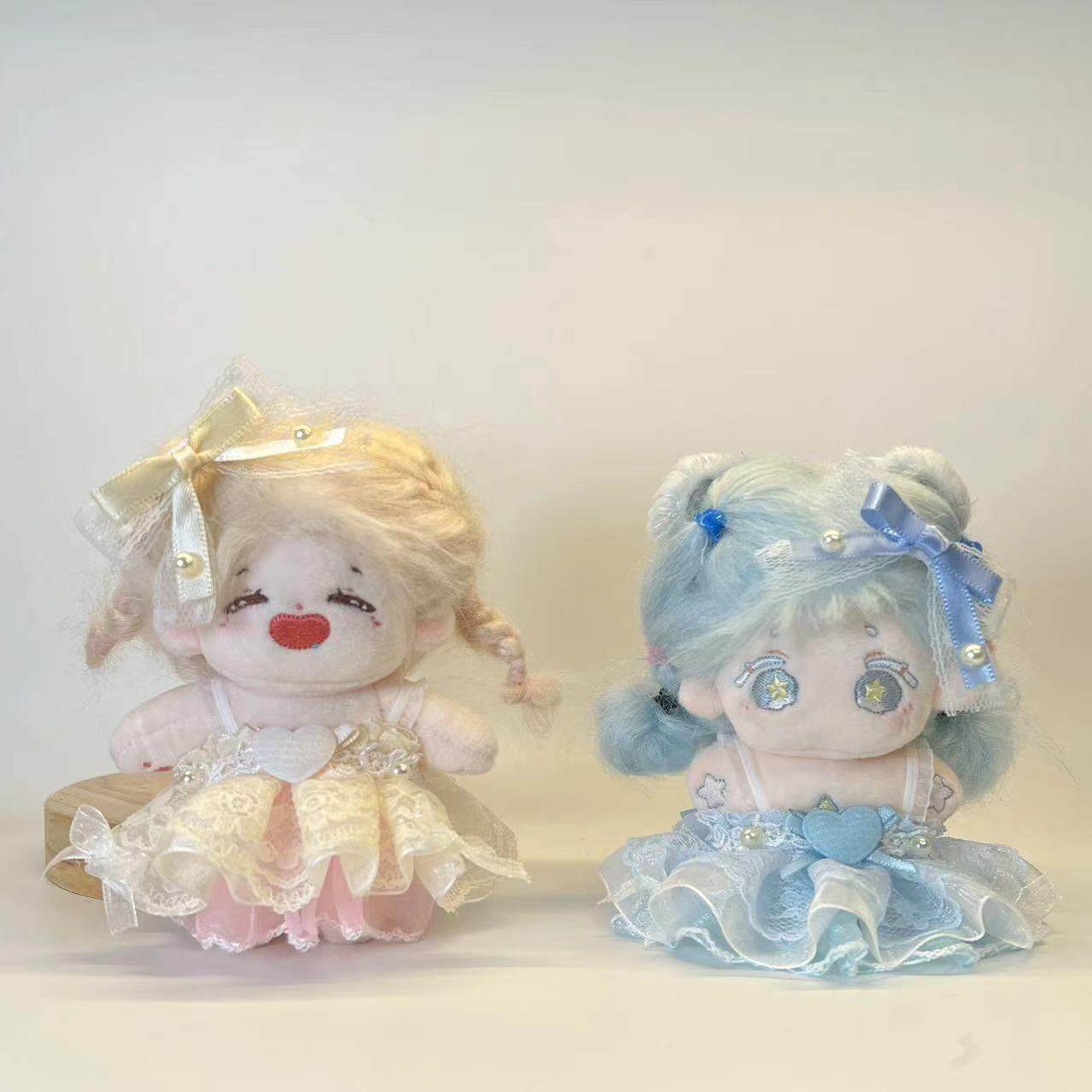 娃衣手作棉花娃娃10cm海星体正常体蕾丝裙子蝴蝶结套装 包邮,淘宝优惠券,粉丝福利购,淘宝优惠卷