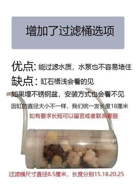 竹排流水摆件水器泵过滤竹筒水循环系统竹日式石槽鱼缸缸落地庭院