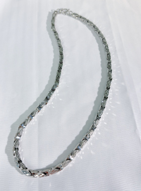 镀铂金男士骑士项链简约百搭