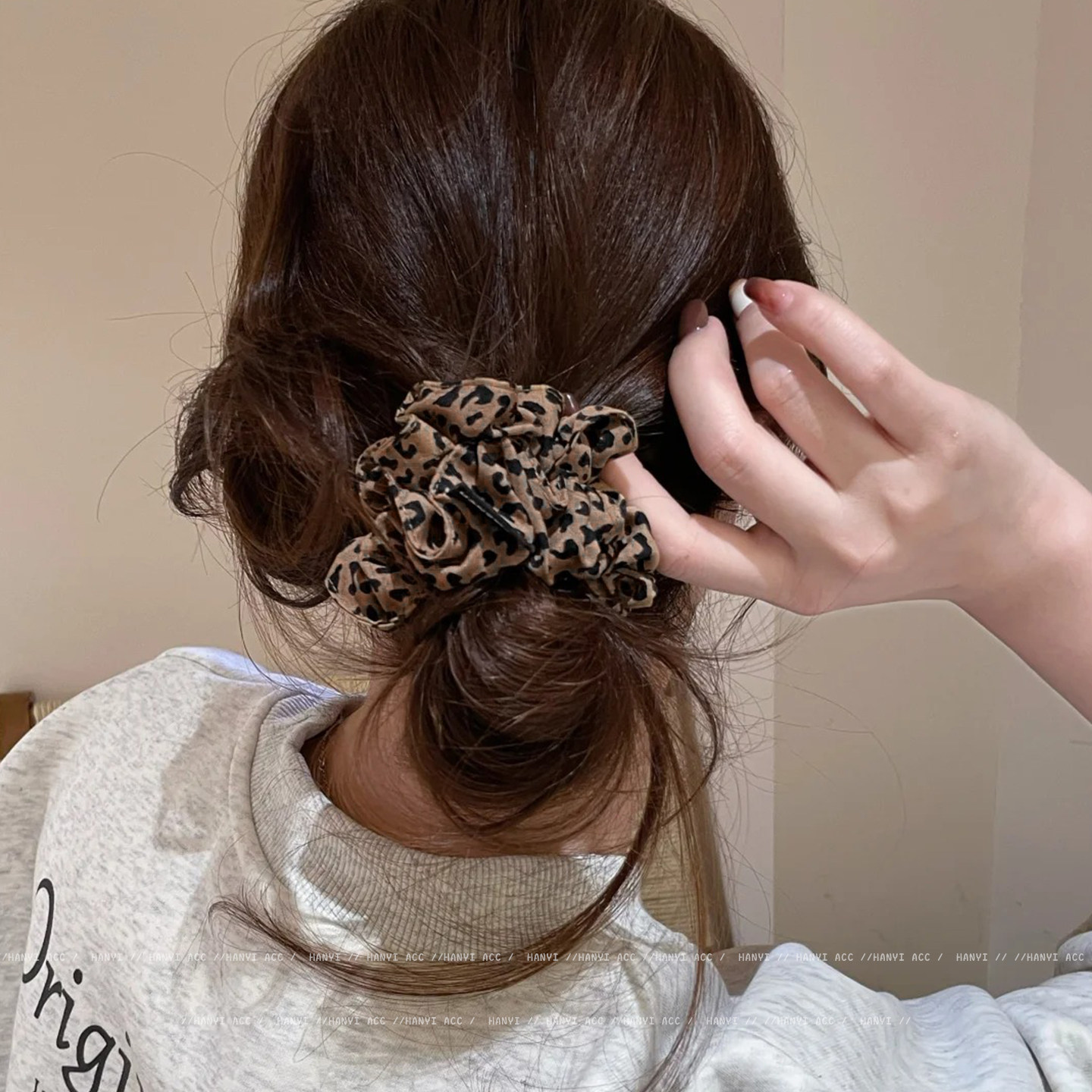 豹纹大肠发圈女2026新款高级感高弹力扎头头绳发饰丸子头发绳头花,淘宝优惠券,粉丝福利购,淘宝优惠卷