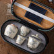 Wood ash travel tea set home p travel portable storage fast customer cup ceramic high-end one pot four cups