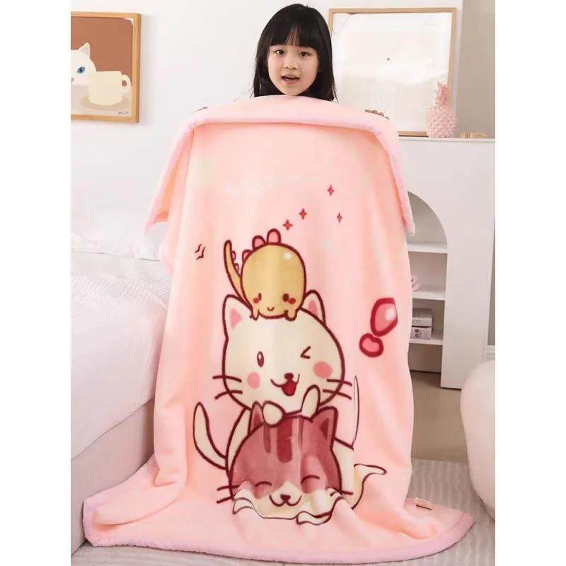 儿童盖毯新生婴儿毛毯双层云毯宝宝春秋冬午睡抱被幼儿园被子,淘宝优惠券,粉丝福利购,淘宝优惠卷