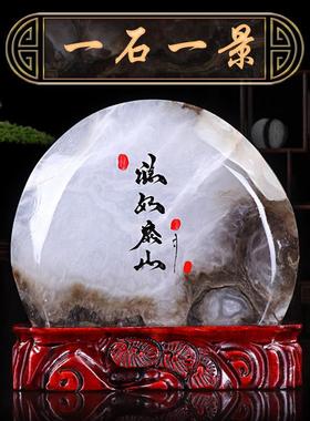 泰山石敢当摆件镇室内外宅化路冲补角天然原石客厅办公室靠山石头