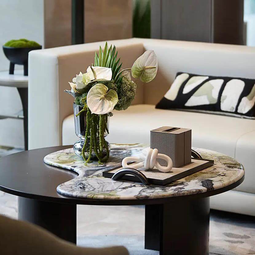 现代轻奢金属花器皮革托盘花艺组合样板间客厅茶几餐桌玄关柜装饰,淘宝优惠券,粉丝福利购,淘宝优惠卷