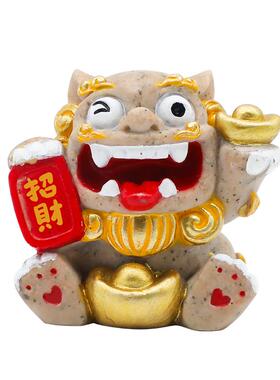 禧狮®纳福狮子摆件石敢当平安健康顺利良缘家居开店办公装饰桌摆
