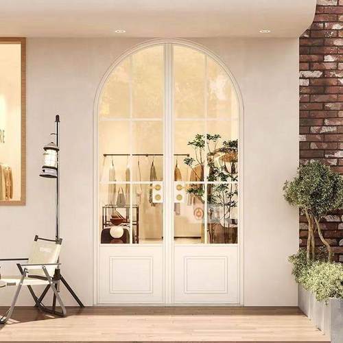 铁艺覆古法式拱形玻璃门化妆室开 门厕所卧室阳台定制厨房门平开 - 图1