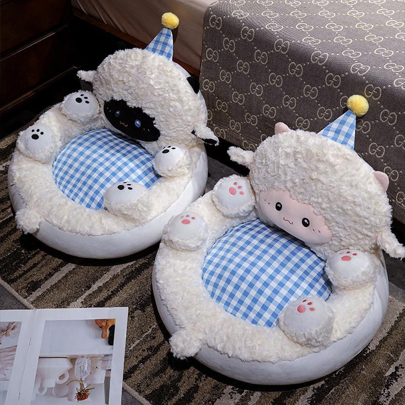 Lamb tatami seat cushion, backrest, integrated floor futon, lazy pier floor, living room bay window mat, balcony mat