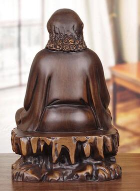 木雕达摩祖师摆件茶室书房公司禅意菩提达摩佛手工艺精品禅宗佛像