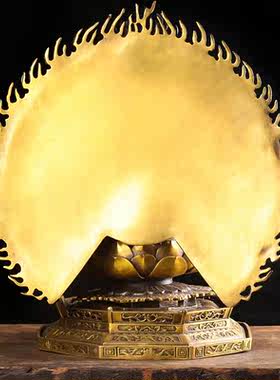 纯黄铜千手观音佛像 家用佛堂供奉特大号保平安观音菩萨摆件