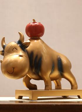 牛市牛摆件装饰品艺术酒柜桌面客厅办公室开业礼物茶桌家居工艺品
