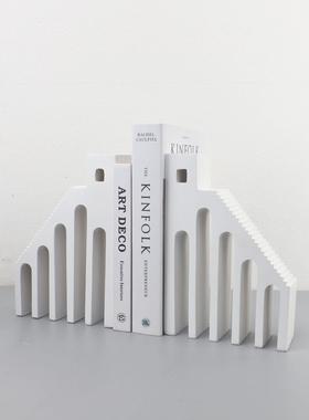 北欧极简创意建筑书档家居书房样板间家居软装装饰桌面工艺品摆件