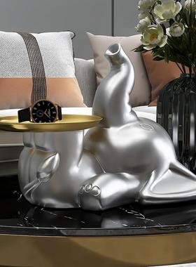 创意大象进门玄关钥匙收纳摆件家居饰品客厅电视柜酒柜托盘装饰