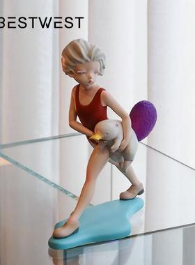 BESTWEST艺术品摆件客厅装饰品生日女朋友闺蜜礼物女孩男孩