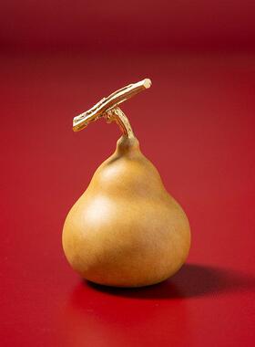 铜葫芦手把件男士随身把玩工位解压天然葫芦办公室收藏文玩小摆件