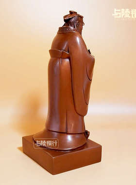 紫铜孔子摆件孔夫子铜雕立像带底书房办公室客厅家居装饰品工艺品