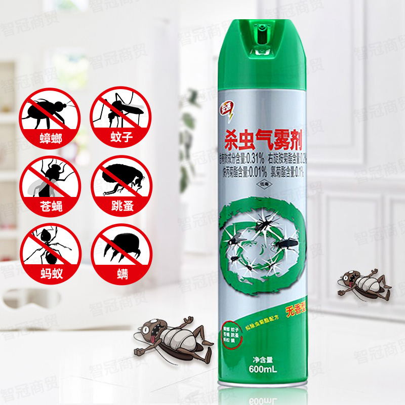 安速ARS杀虫气雾剂无香驱杀灭蚊子蟑螂跳蚤螨虫家用杀虫喷雾600ml