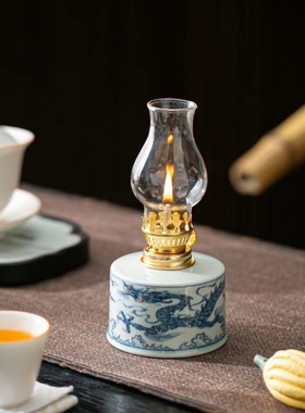 陶瓷酥油灯长明灯供佛茶室灯礼品