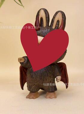 彩虹木恶魔小怪兽文玩桌面大摆件精致档新年礼品家居乔迁送女友