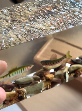 小鱼模型客厅办公室摆件模拟鱼缸仿真鱼溪流缸摆件空气鱼缸新款