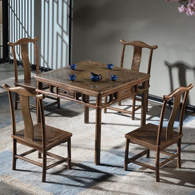 红木刺猬紫檀小方桌花梨木鸡翅木正四方桌中式彷古打牌棋牌茶桌子 - 图2