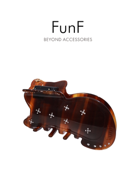 FunF/乐纷绮 小猫午睡俱乐部抓夹发夹镶钻发抓醋酸小猫系列发饰