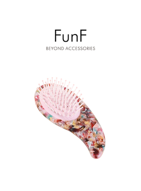FunF/乐纷绮 小众轻奢醋酸便携 气囊化妆梳 气垫按摩梳 莫奈花园