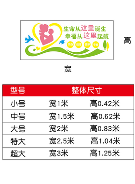 妇产科保健院装饰3d立体亚克力墙贴产房贴画母婴护士站墙面布置画