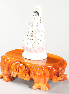 实木质椭圆根雕奇石底座花瓶盆栽佛像工艺品摆件承重底座托架加高