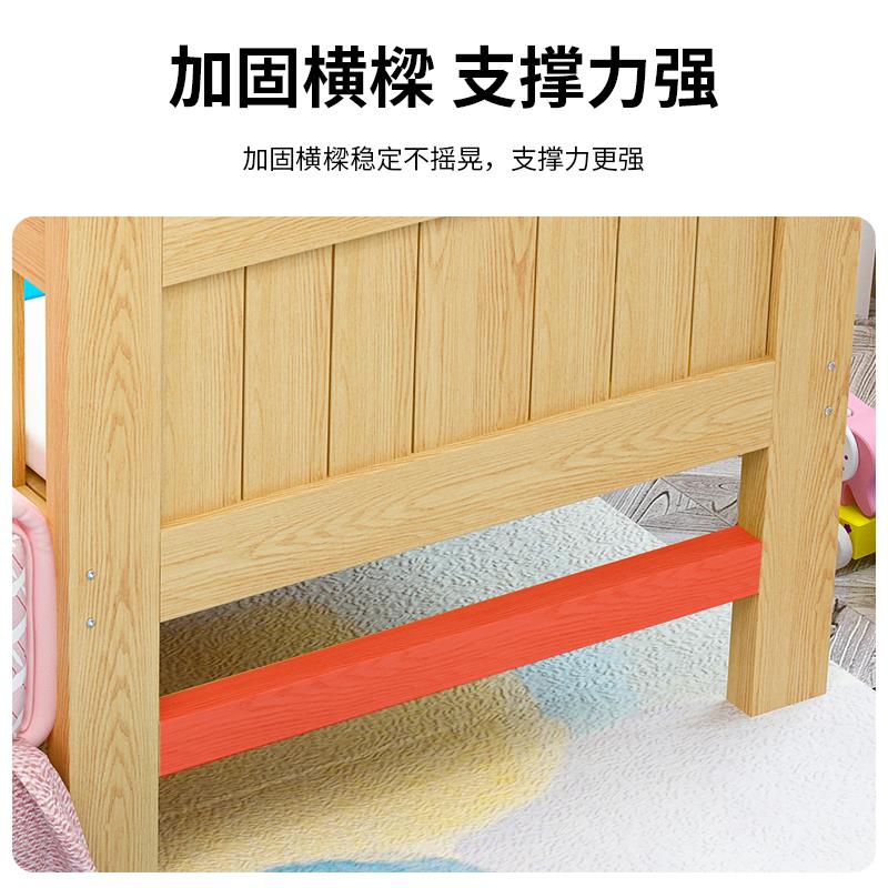 纯实木儿童床带护栏小床婴儿男孩女孩公主单人床边床加宽拼接大床 - 图1