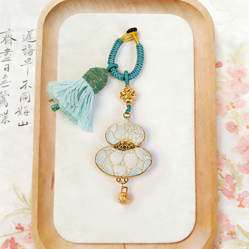 非遗宋锦纯手工制作钥匙扣包包挂件双面葫芦服饰配件吊坠压襟成品,淘宝优惠券,粉丝福利购,淘宝优惠卷