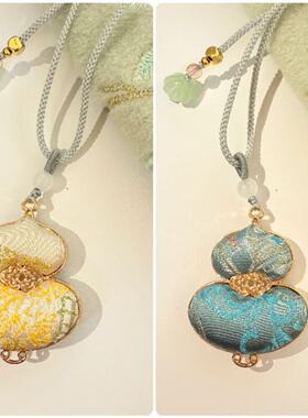 非遗宋锦新中式手工毛衣链