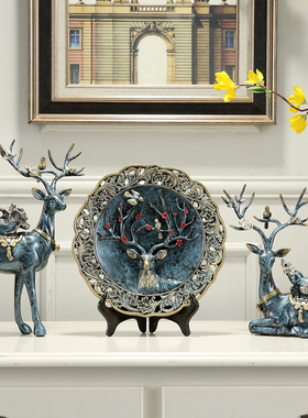 欧式鹿摆件酒柜装饰品创意客厅电视柜玄关摆设装饰工艺品招财礼品