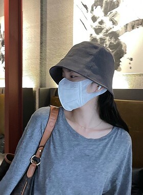 黑色遮脸渔夫帽子女秋冬百搭韩版显脸小日系休闲自闭素颜水桶盆帽