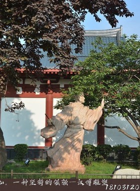 古代人物户外摆放街边小品玻璃钢铜雕制作小品园林景观民俗雕塑