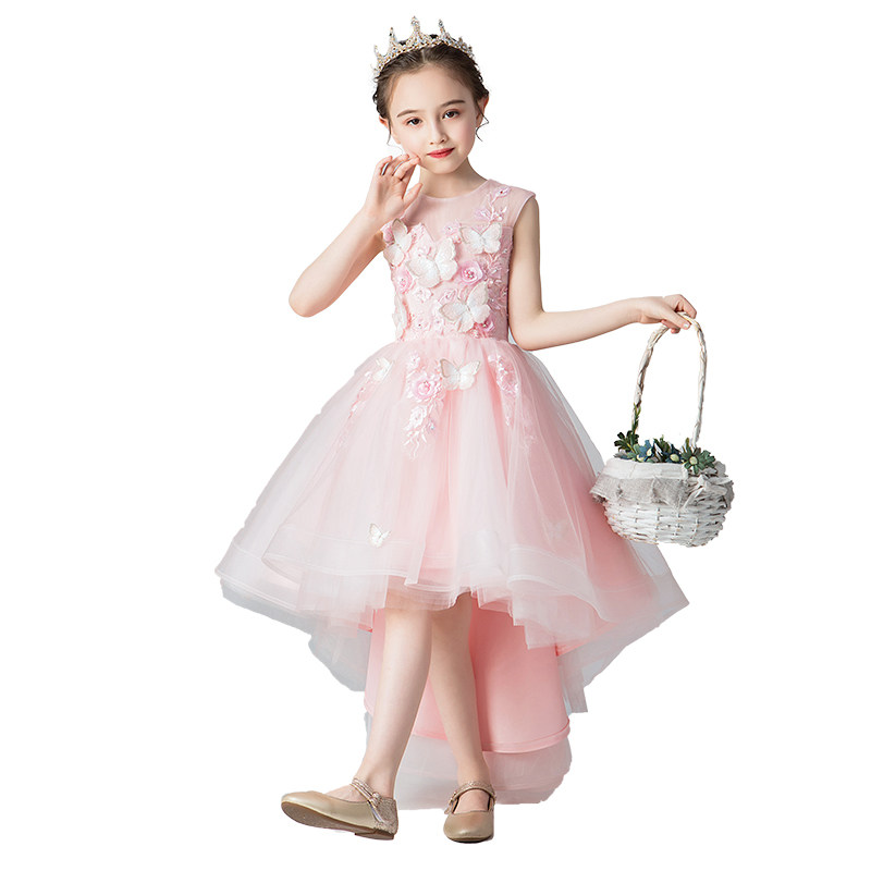 粉色公主裙女童生日走q秀小女孩花童婚礼主持人儿童钢琴演出服演,淘宝优惠券,粉丝福利购,淘宝优惠卷