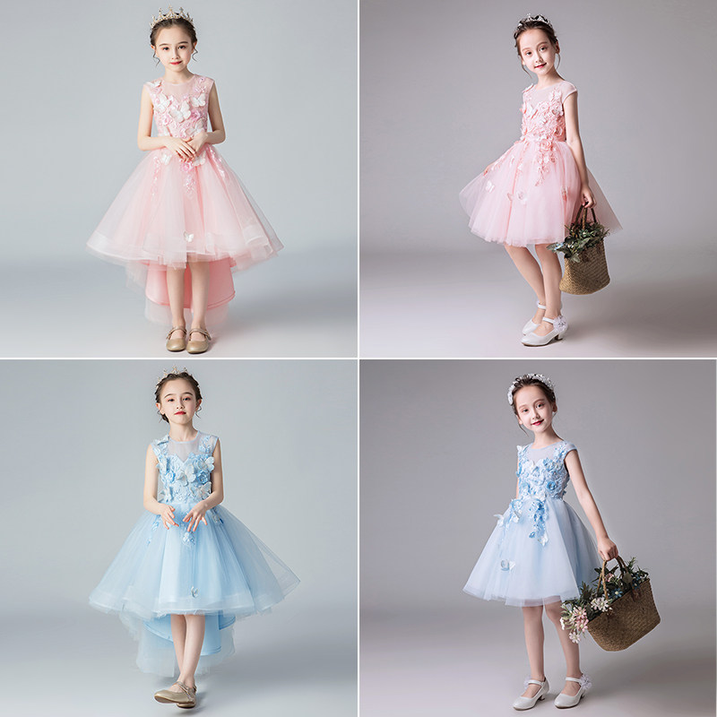 粉色公主裙女童生日走q秀小女孩花童婚礼主持人儿童钢琴演出服演,淘宝优惠券,粉丝福利购,淘宝优惠卷