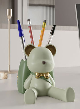 轻奢高级感笔筒办公室桌面书桌收纳盒装饰摆件生日礼物送女生