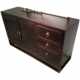 New Chinese style solid wood sideboard modern simple cupboard carved storage cabinet storage cabinet Zen decoration cabinet ebony
